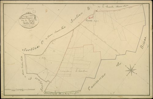 Autainville - 3 P 2/6/5 - - Autainville : plans du cadastre napoléonien. Section B2 dite de la viertiville