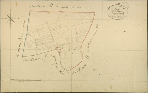 Autainville - 3 P 2/6/6 - - Autainville : plans du cadastre napoléonien. Section C1 dite de la chaise