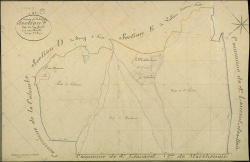 Autainville - 3 P 2/6/12 - - Autainville : plans du cadastre napoléonien. Section F dite de la forêt