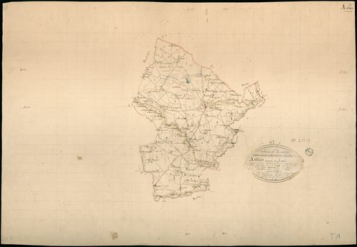 Authon - 3 P 2/7/1 - - Authon : plans du cadastre napoléonien. Tableau d'assemblage