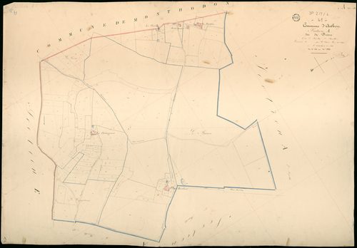 Authon - 3 P 2/7/4 - - Authon : plans du cadastre napoléonien. Section A3 dite du fresne