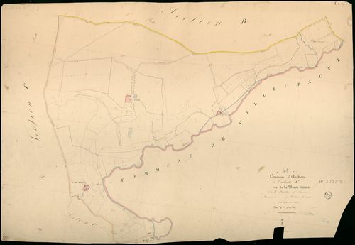 Authon - 3 P 2/7/10 - - Authon : plans du cadastre napoléonien. Section C1 dite de la haute métairie