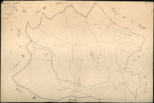 Authon - 3 P 2/7/16 - - Authon : plans du cadastre napoléonien. Section D4 dite de conichard