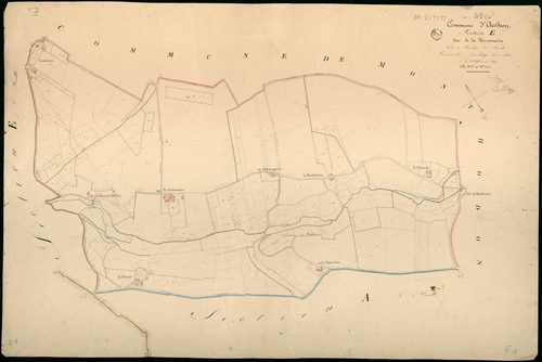Authon - 3 P 2/7/17 - - Authon : plans du cadastre napoléonien. Section E1 dite de la hersonnière