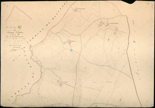 Authon - 3 P 2/7/20 - - Authon : plans du cadastre napoléonien. Section E4 dite de la hersonnière