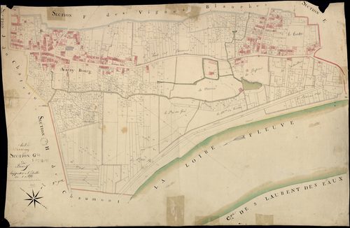 Avaray - 3 P 2/8/10 - - Avaray : plans du cadastre napoléonien. Section G dite du bourg
