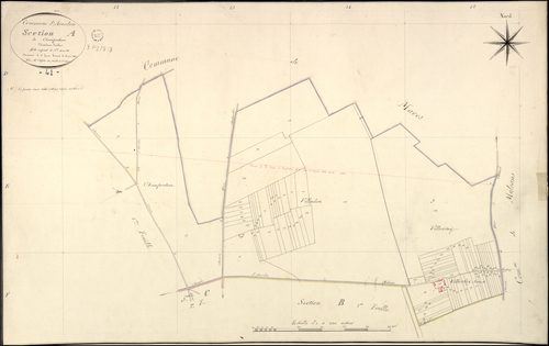 Averdon - 3 P 2/9/3 - - Averdon : plans du cadastre napoléonien. Section A2 dite de champouteau