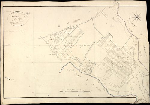 Averdon - 3 P 2/9/11 - - Averdon : plans du cadastre napoléonien. Section E2 dite de vitain