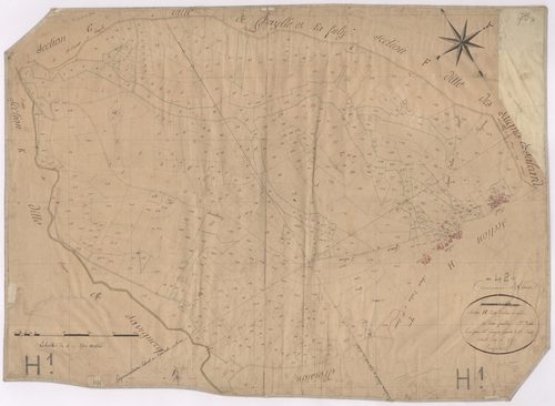 Aboën - 1682VT1_4 - Section H 1 (Aboin et Ecolèse) de Périgneux devient section H 1 d'Aboën en 1872 : plan levé par Granjon à l'échelle 1:2500. 1812