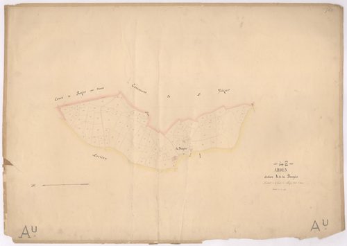 Aboën - 1682VT1_2 - Section A (La Bruyère) : plan levé à l'échelle 1:2500. [1872]