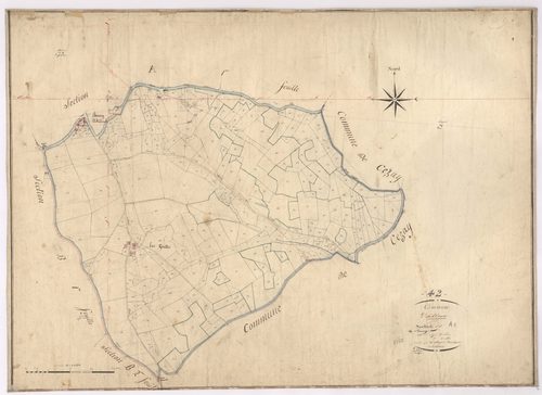 Ailleux - 1682VT1_10 - Section A 2 (Le Bourg) : plan levé par Augier à l'échelle 1:2500. [1826]