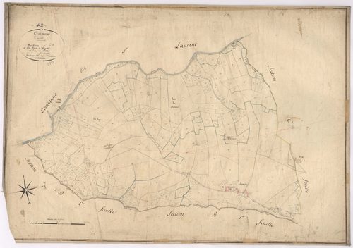 Ailleux - 1682VT1_13 - Section C 1 (La Croix d'Urfé) : plan levé par Augier à l'échelle 1:2500. [1826]
