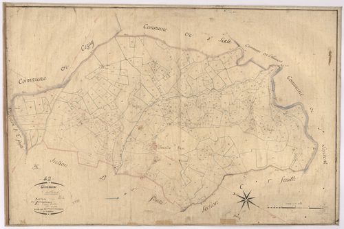 Ailleux - 1682VT1_12 - Section B 2 (Les Panissières) : plan levé par Augier à l'échelle 1:2500. [1826]