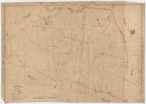 Ambierle - 1712VT1_10 - Section D 1 (Hauteville) : plan levé par Courveille à l'échelle 1:2500. [1828]