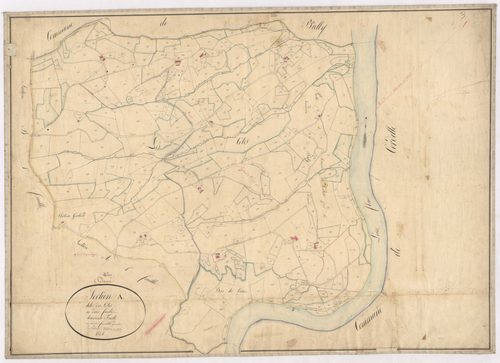 Amions - 1712VT12_3 - Section A 2 (Les Côtes) : plan levé par Fenouillet aîné à l'échelle 1:2500. 1825