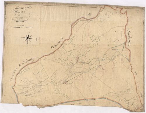 Amions - 1712VT1_17 - Section A 1 (La Bruyère) : plan levé par Victor Caillot à l'échelle 1:2500. [1825]