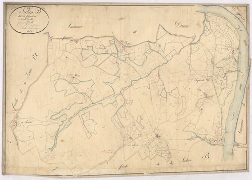 Amions - 1712VT36_12 - Section B 1 (Faisandier) : plan levé par Fenouillet aîné à l'échelle 1:2500. 1825