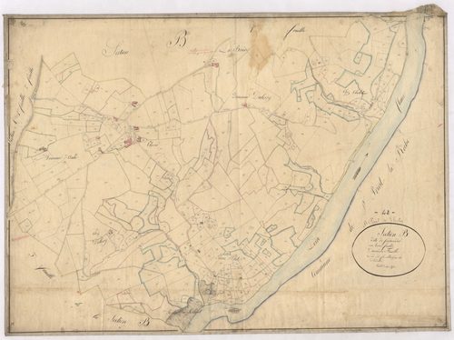 Amions - 1712VT36_13 - Section B 2 (Faisandier) : plan levé par Fenouillet aîné à l'échelle 1:2500. [1825]