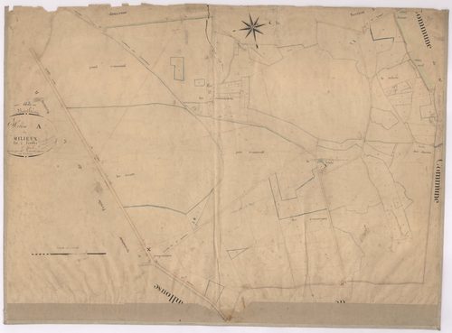 Andrézieux - 1682VT1_20 - Section A 1 (Millieux) : plan levé par Relave à l'échelle 1:2500. [1828]