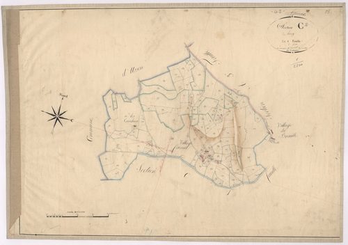 Apinac - 1682VT1_34 - Section C 2 (Le Bourg) : plan levé par Fenouillet à l'échelle 1:2500. [1824]