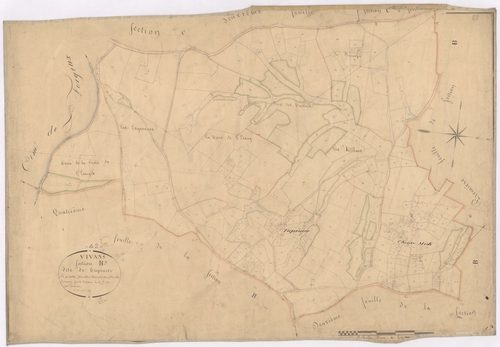 Arçon - 1712VT42_23 - Section B 3 (Tupinier) : plan levé par Goubault à l'échelle 1:2500. 1831