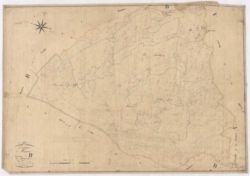 Arcon - 1712VT2_7 - Section B 2 (La Magdeleine) : plan levé par Fenouillet jeune à l'échelle 1:2500. [1823-1834]