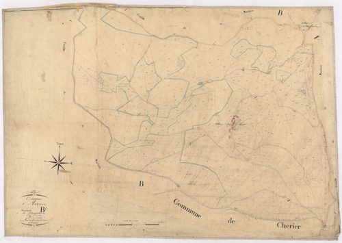 Arcon - 1712VT2_6 - Section B 1 (La Magdeleine) : plan levé par Fenouillet jeune à l'échelle 1:2500. [1823-1834]