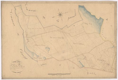 Arçon - 1712VT42_20 - Section A 4 (Les Grands Berrys) : plan levé par Goubault à l'échelle 1:2500. 1831