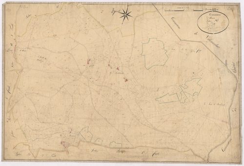 Arcon - 1712VT2_1 - Section A 1 (Le Bourg) : plan levé par Fenouillet aîné à l'échelle 1:2500. [1823-1834]