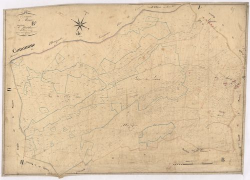 Arcon - 1712VT2_8 - Section B 3 (La Magdeleine) : plan levé par Fenouillet jeune à l'échelle 1:2500. [1823-1834]