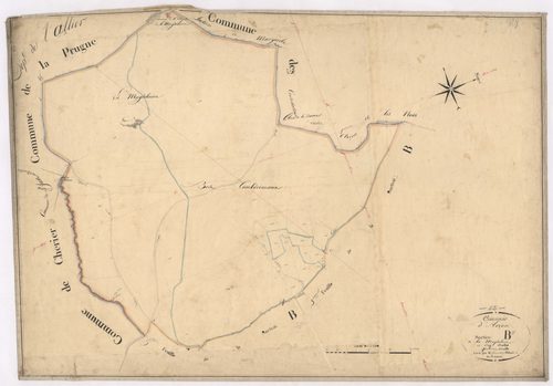 Arcon - 1712VT2_9 - Section B 4 (La Magdeleine) : plan levé par Fenouillet jeune à l'échelle 1:2500. [1823-1834]