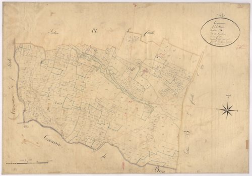 Arthun - 1682VT1_37 - Section A 2 (Les Troullières) : plan levé par Fenouillet jeune à l'échelle 1:2500. [1826]