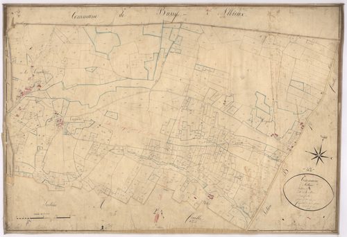 Arthun - 1682VT1_36 - Section A 1 (Les Troullières) : plan levé par Fenouillet jeune à l'échelle 1:2500. 1826
