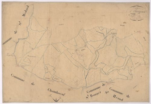 Aveizieux - 1682VT2_7 - Section C 2 (Jullien) : plan levé par Chaland à l'échelle 1:2500. [1828]