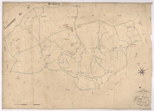 Aveizieux - 1682VT2_6 - Section C 1 (Jullien) : plan levé par Chaland à l'échelle 1:2500. [1828]