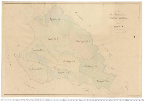 La Besseyre-Saint-Mary - Tableau d'assemblage, section A