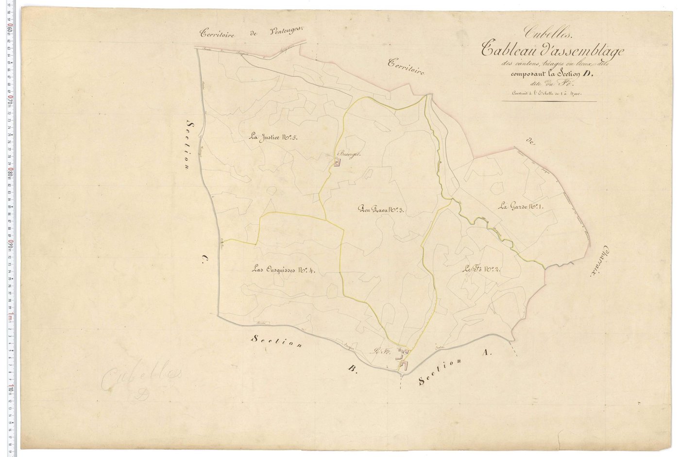 Cubelles - Tableau d'assemblage section D