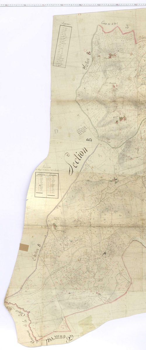 Malvières - Section A u, feuille 1