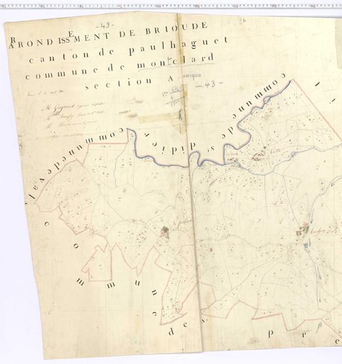Montclard - Section A u, feuille 1