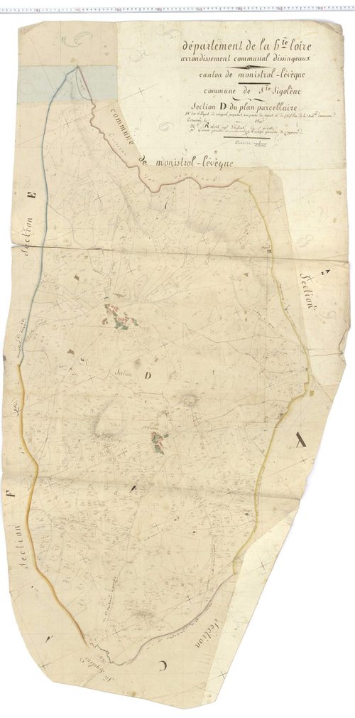 Sainte-Sigolène - Section D, feuille 1