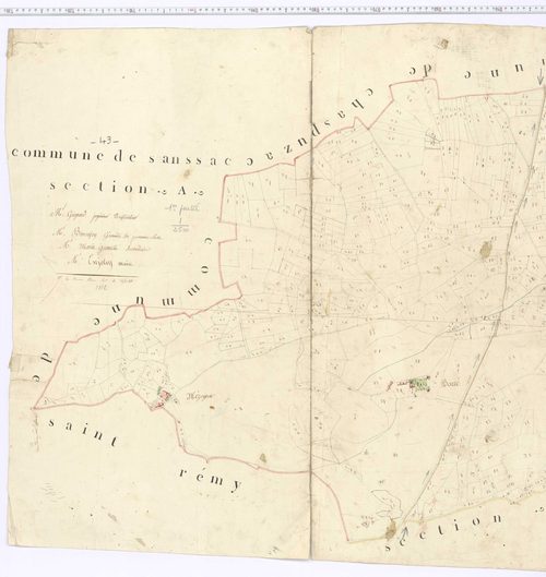 Sanssac-l'Église - Section A 1, feuille 1