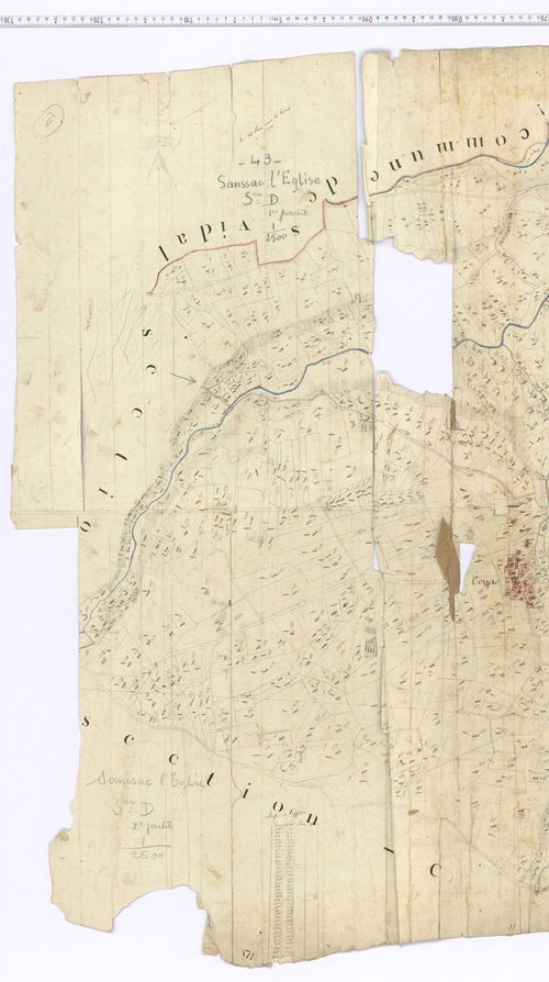 Sanssac-l'Église - Section D, feuille 1