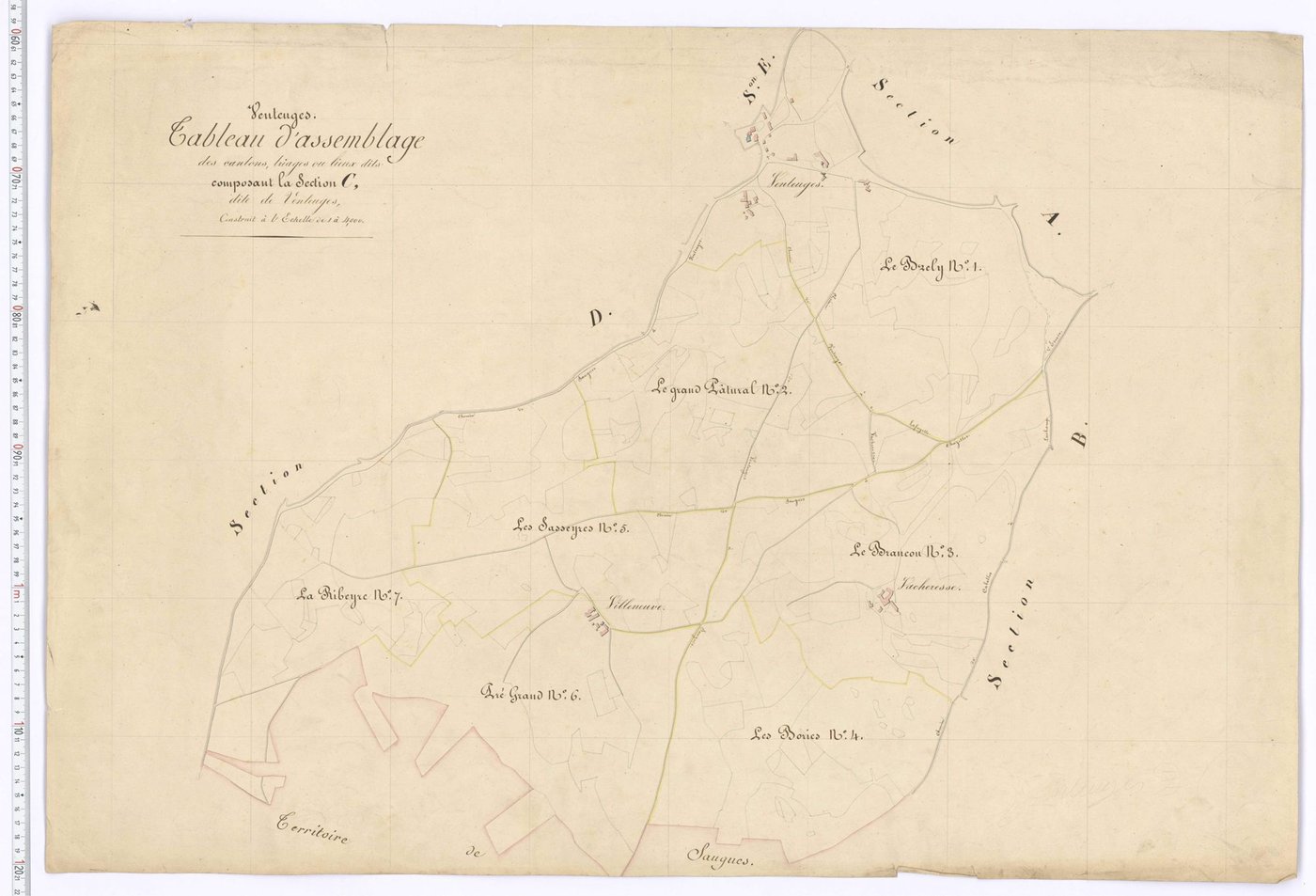Venteuges - Tableau d'assemblage section C