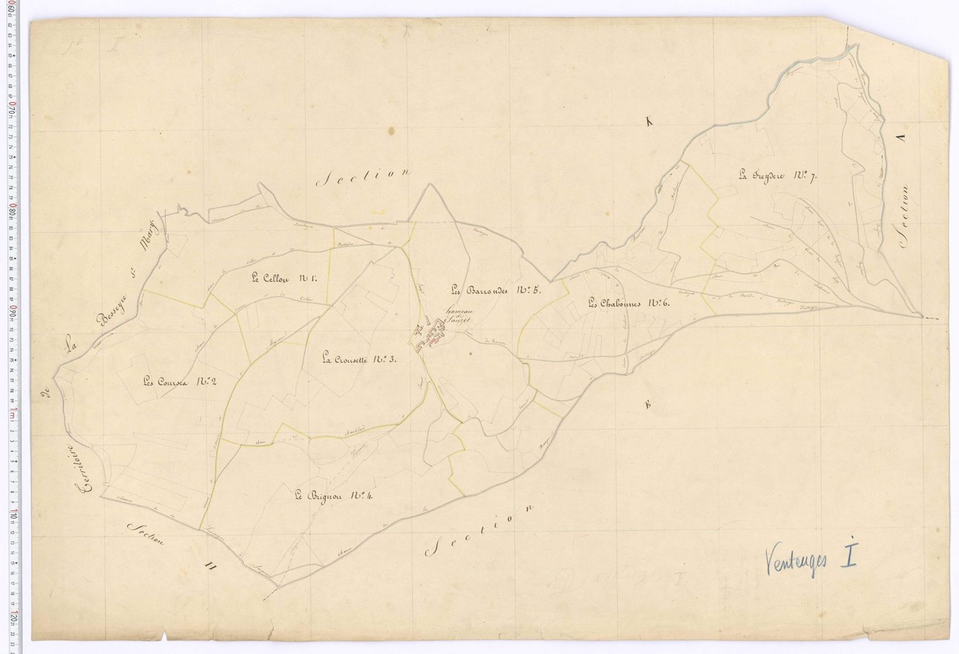 Venteuges - Tableau d'assemblage section I