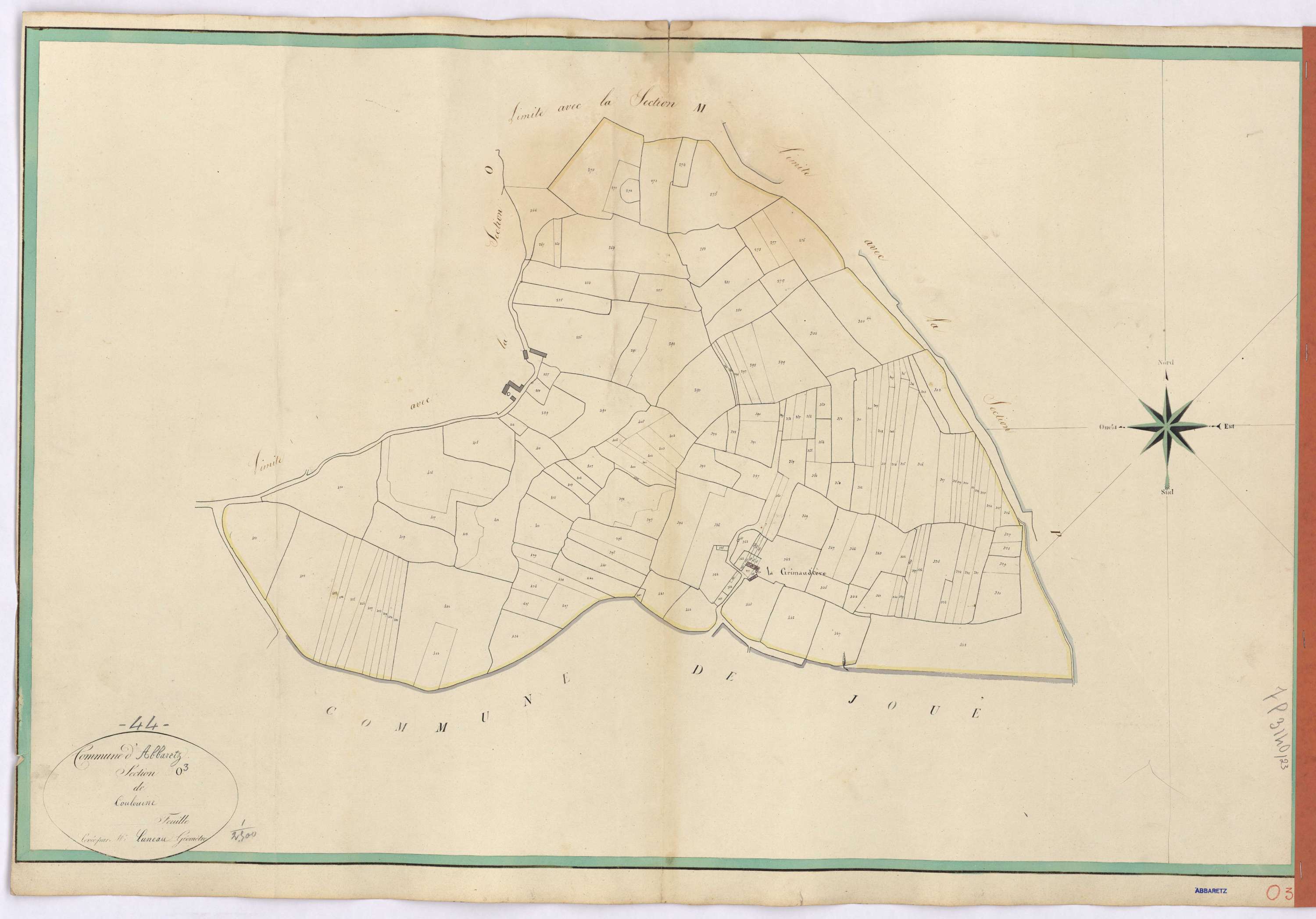 Abbaretz - Section O3 Coulouine (section de)