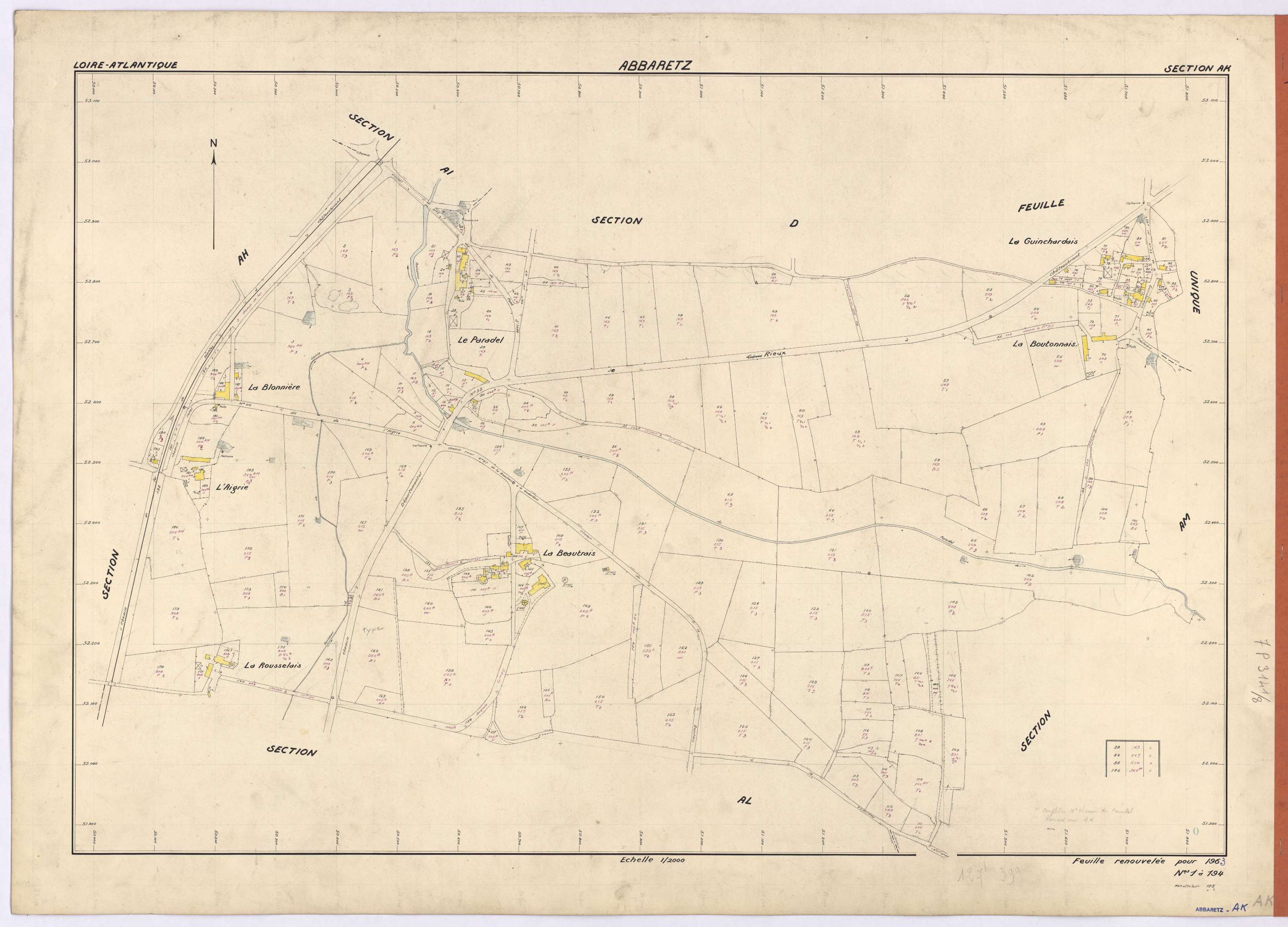 Abbaretz - Section AK 1-194