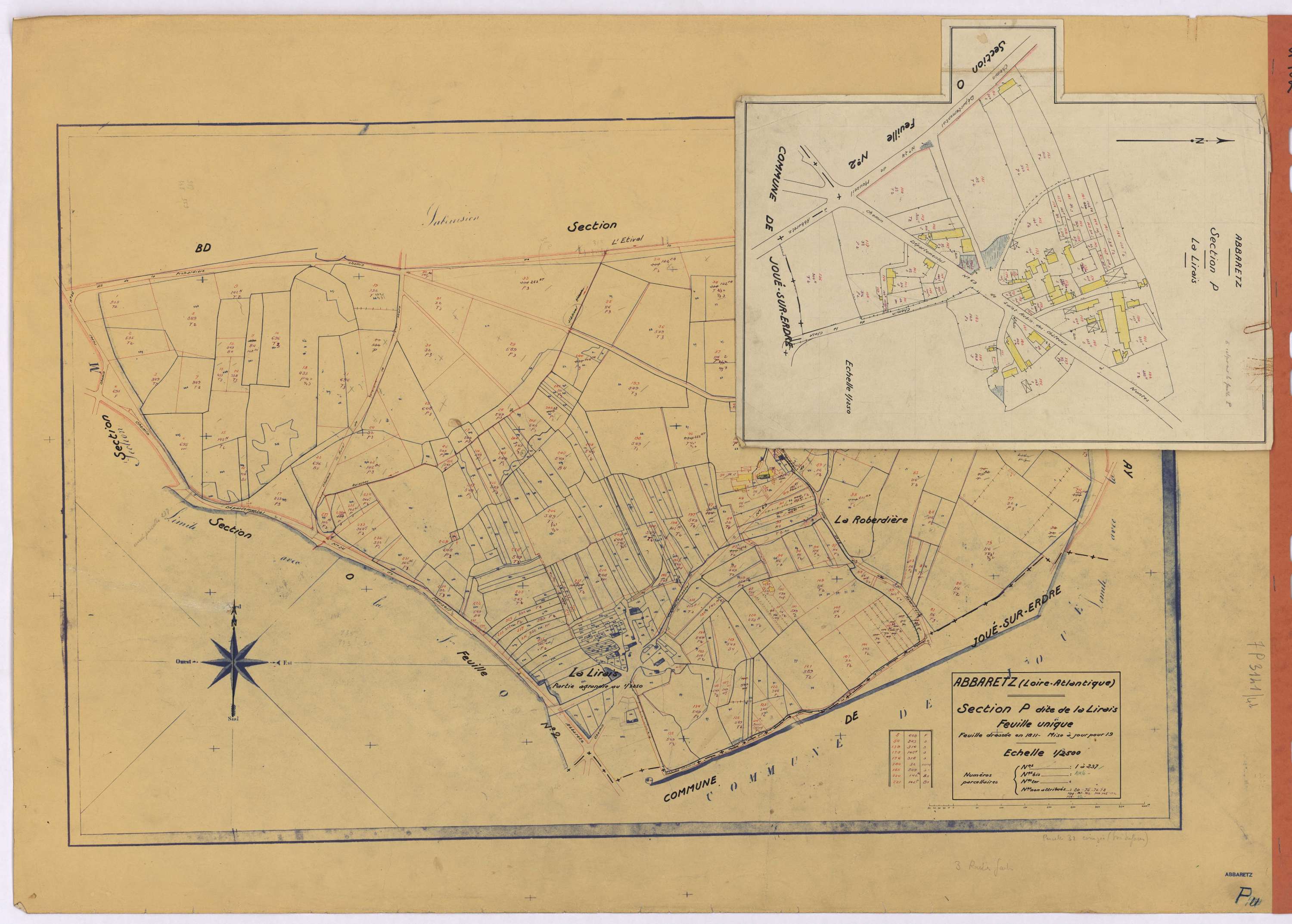 Abbaretz - Section P Lirais (section de La) ; 1-237