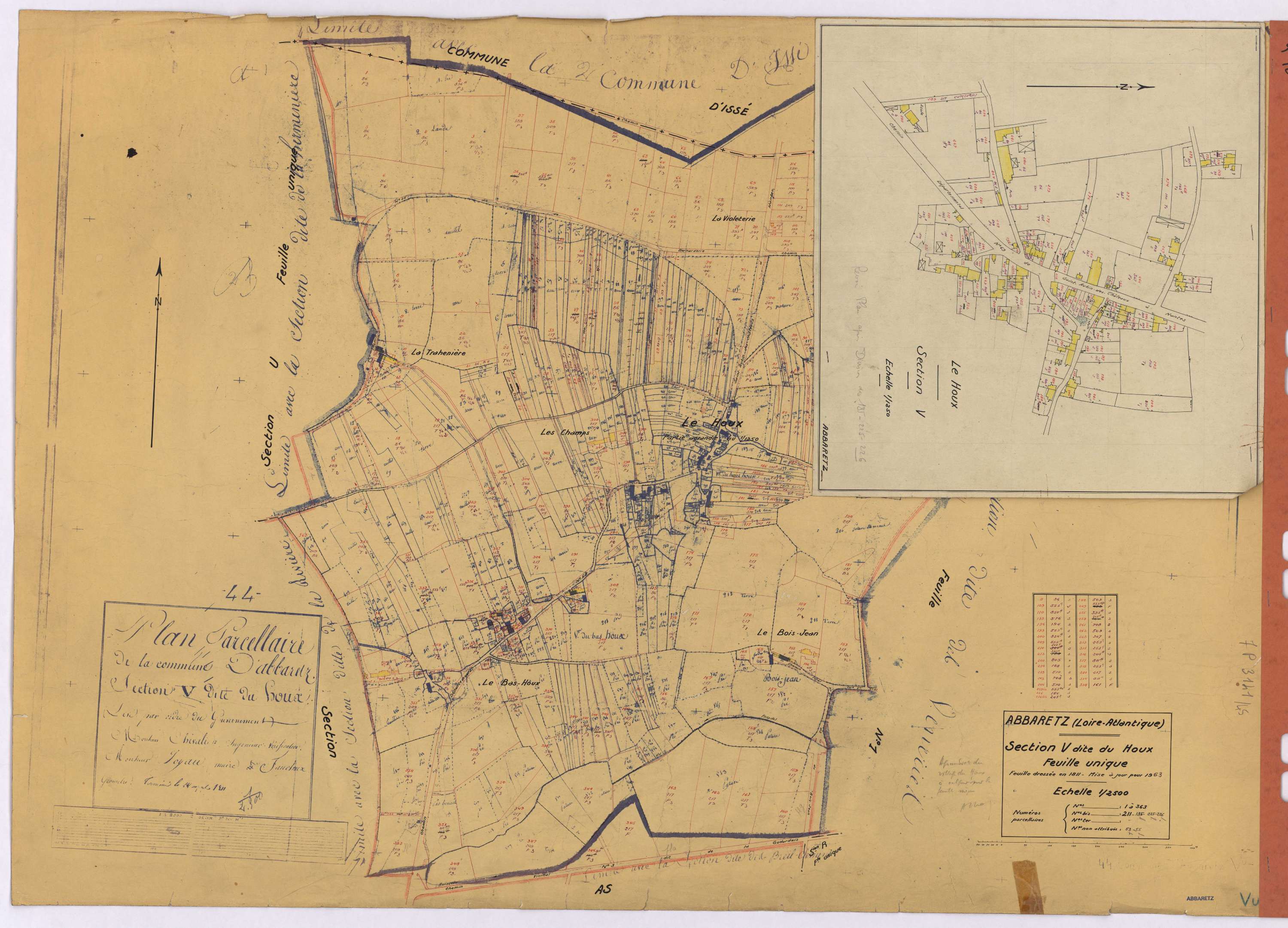 Abbaretz - Section V Houx (section du) ; 1-363