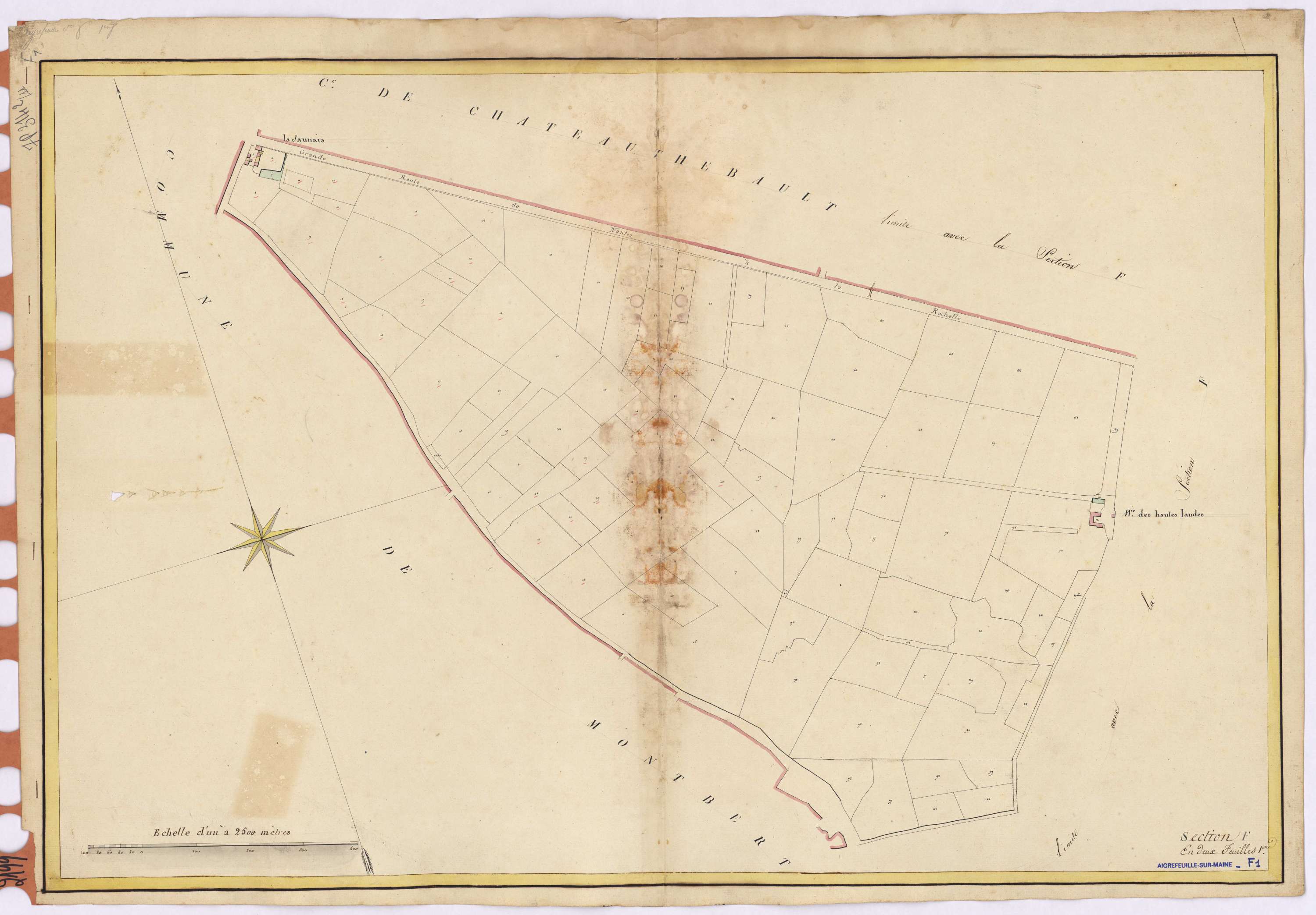 Aigrefeuille-sur-Maine - Section F1 Hautes-Landes (section des)