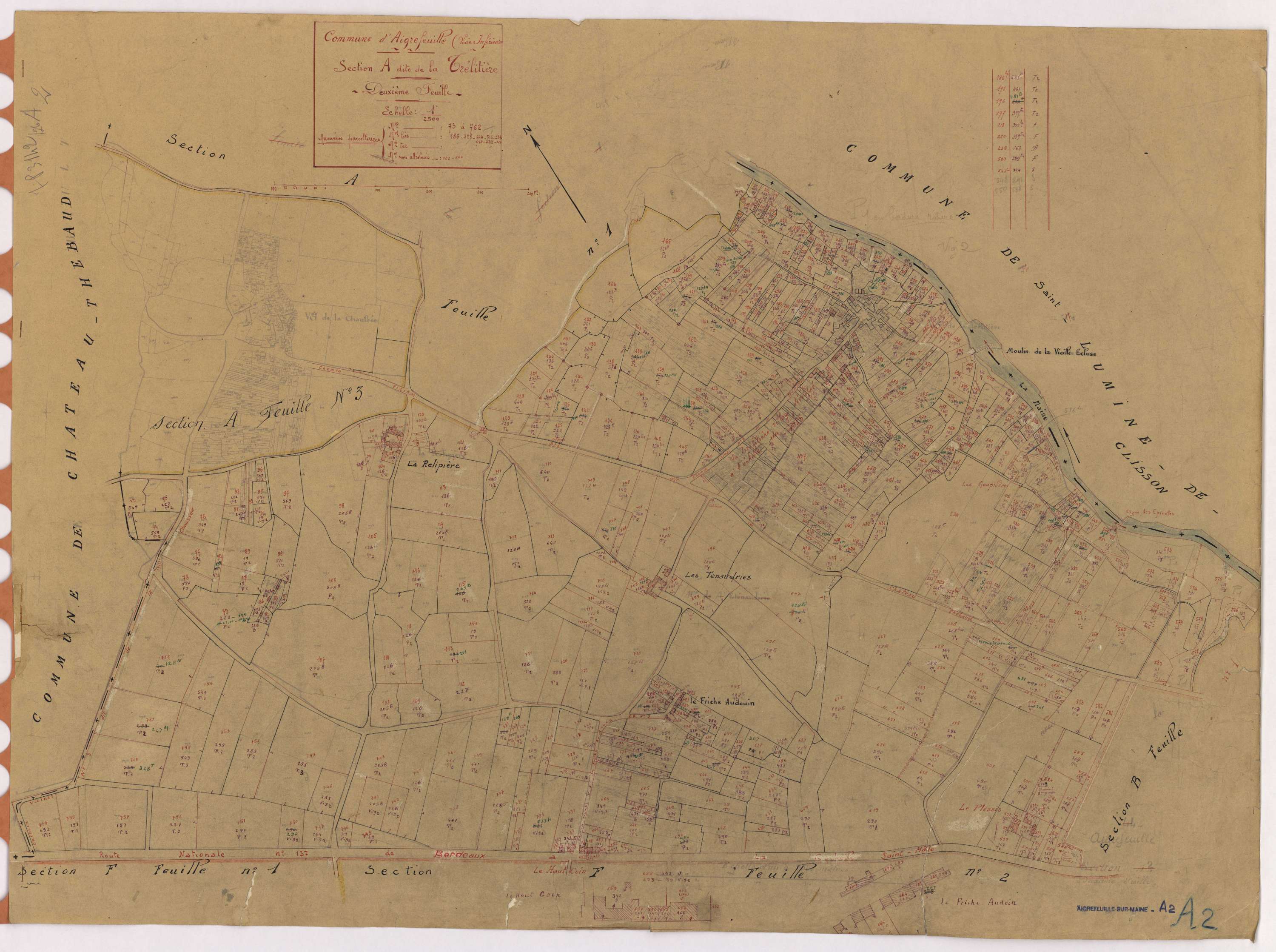 Aigrefeuille-sur-Maine - Section A2 Trélitière (section de La) ; 73-762